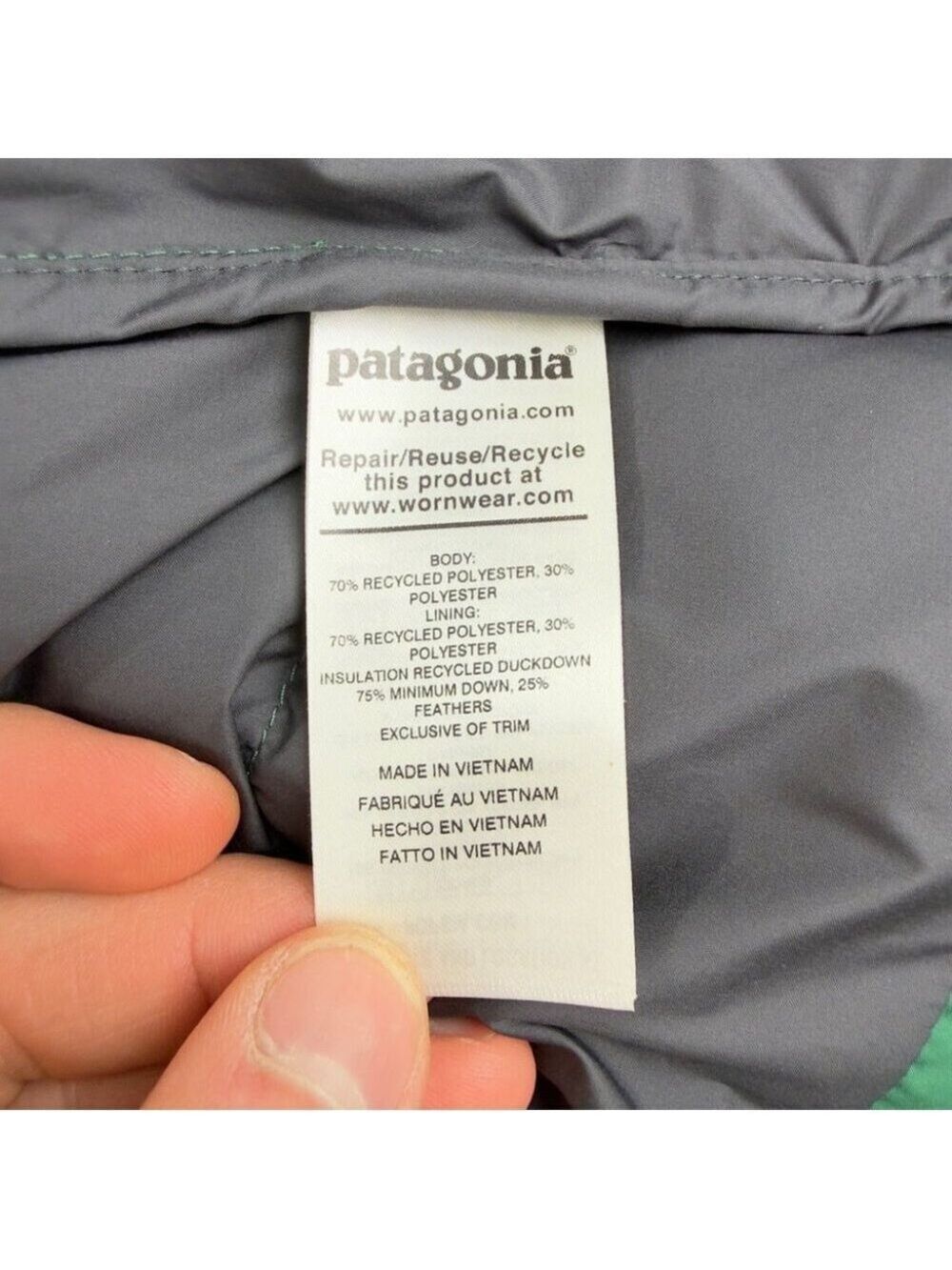 Patagonia Men's Medium Silent Down Puffer Jacket 27930 - Picture 8 of 15